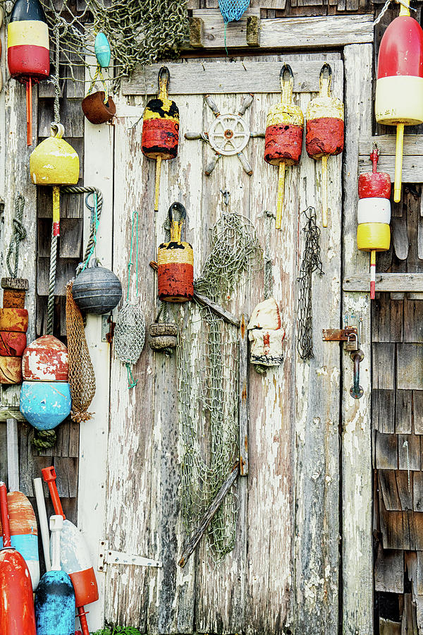 Lobster Shack Wooden Door, Rockport, Massachusetts Photograph by Dawna Moore Photography