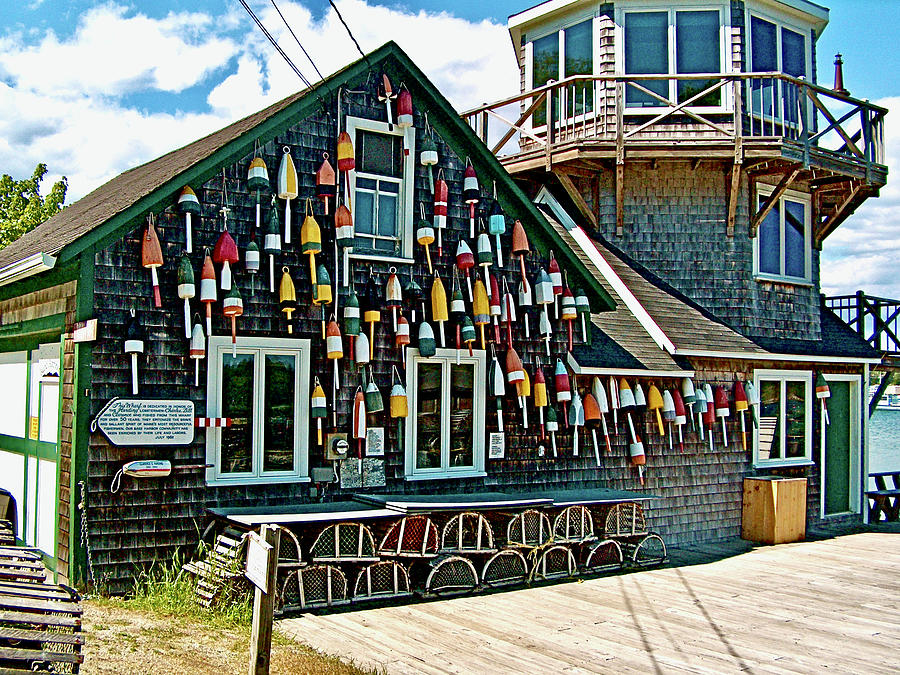 Lobster Traps and Buoys in Bernard, Maine Photograph by Ruth Hager - Pixels