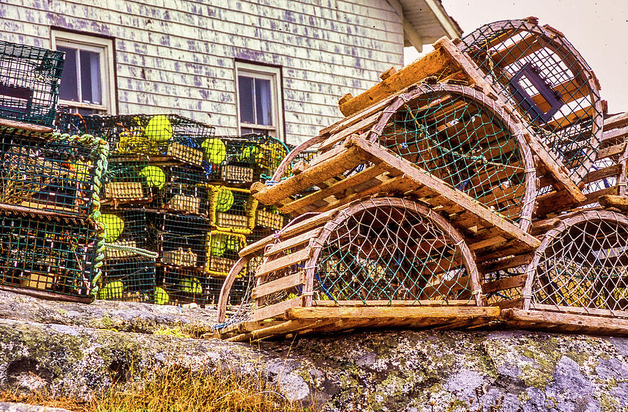 Lobster Traps at Peggys Cove Photograph by James C Richardson