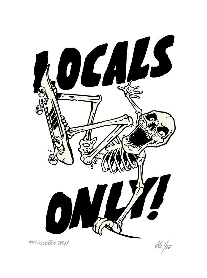 Locals Only Drawing By Mario Turiaux