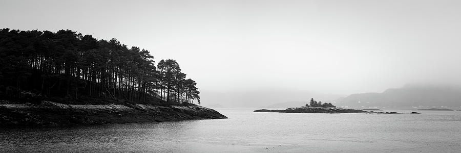 Loch Caron Plockton Scotland Black and white Photograph by Sonny Ryse