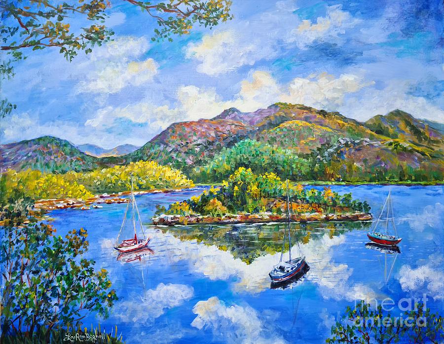 Loch Leven Scotland Painting by Lou Ann Bagnall