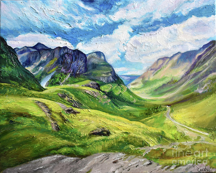 Loch Lomond Landscape Painting by Anne Cameron Cutri