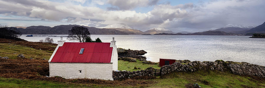 Loch Torridon Red Roof Cottage scottish highlands Photograph by Sonny Ryse