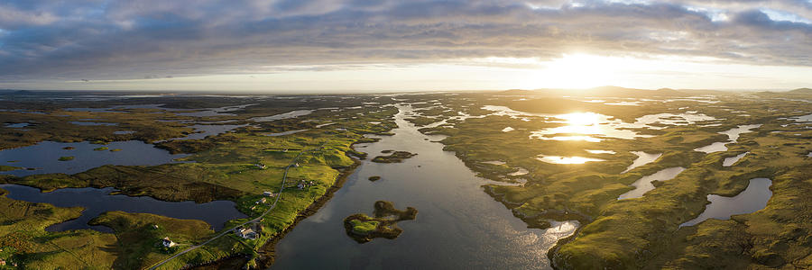 Locheport Aerial Isle of North Uist Loch Outer Hebrides Scotland Photograph by Sonny Ryse