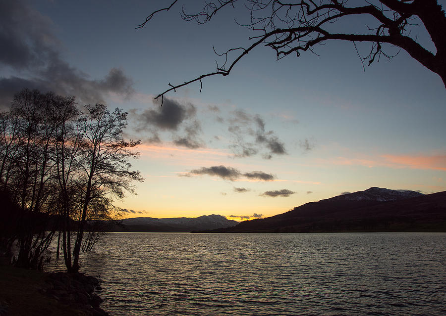 Lochside sunset Photograph by Daniel Letford