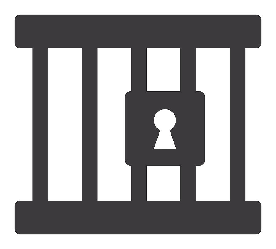 Lock and Bars Icon Drawing by Bamlou