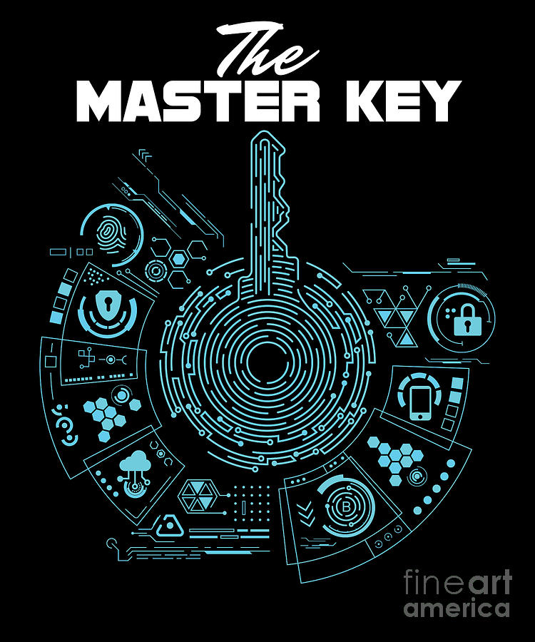Locking Digital Art - Lock Picker Locksmithing Locksport Gift The Master Key Lock Picking by Thomas Larch