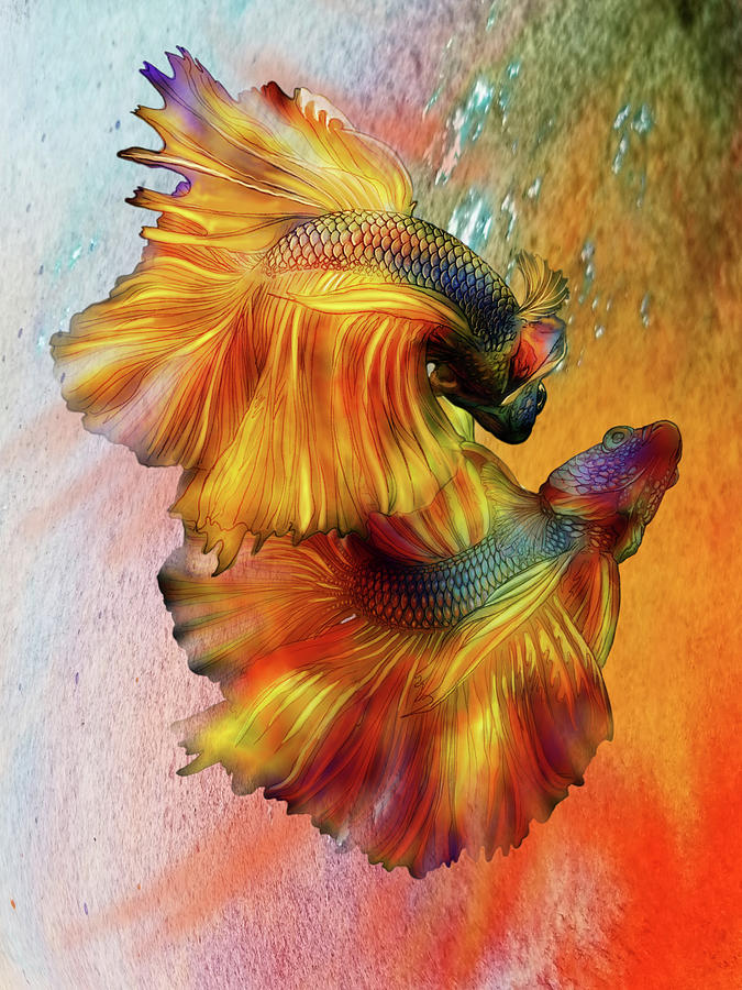 Lockdown Betta #76 Painting by Betta Painter | Fine Art America