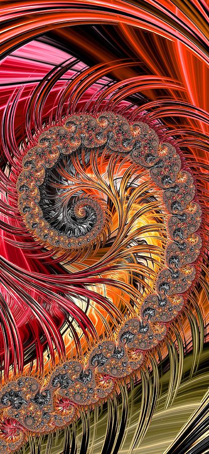 Lockdown Fractal Spiral Four Digital Art by Mo Barton