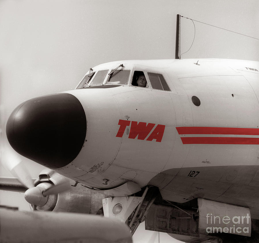 Lockheed L-1049G Super, TWA, N7127C, Ohare Chicago Photograph by Wernher Krutein
