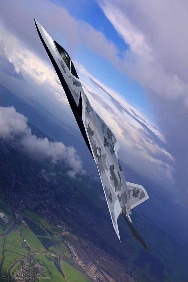 Lockheed LMT Raven II going vertical Digital Art by Custom Aviation Art
