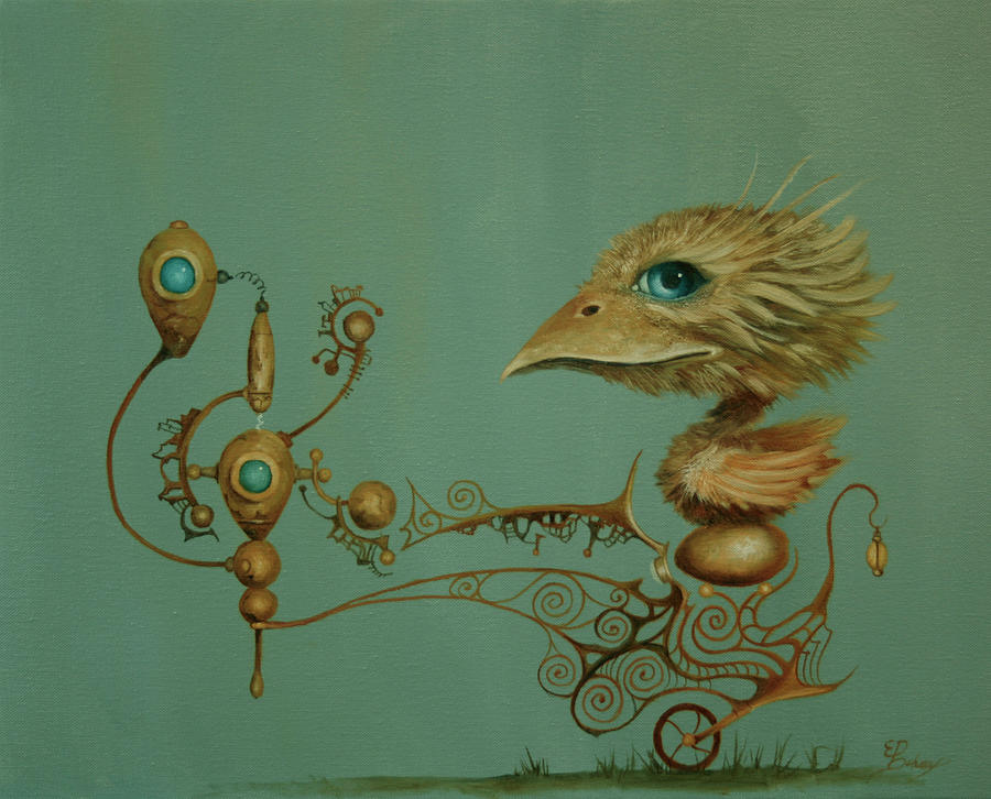 Fairy Painting - Locomotion by Ed Schaap