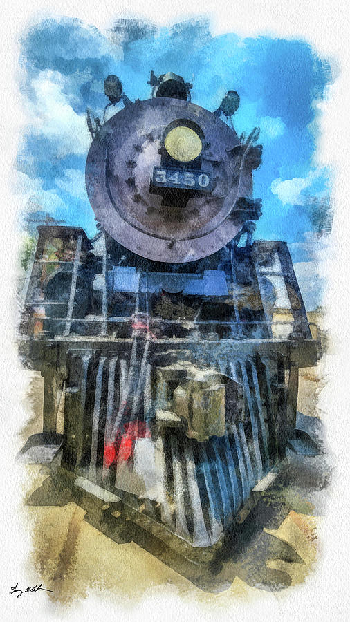 Train Digital Art - Locomotive Art by Tommy Anderson