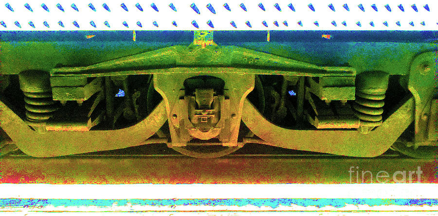 RAILROAD MACHINERY - Train Car Truck Wheel Assembly 2 Digital Art by John and Sheri Cockrell
