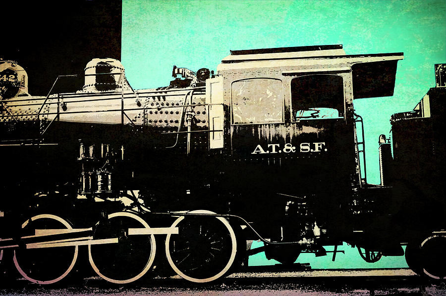 Locomotive Pop Art Style - train art Photograph by Ann Powell