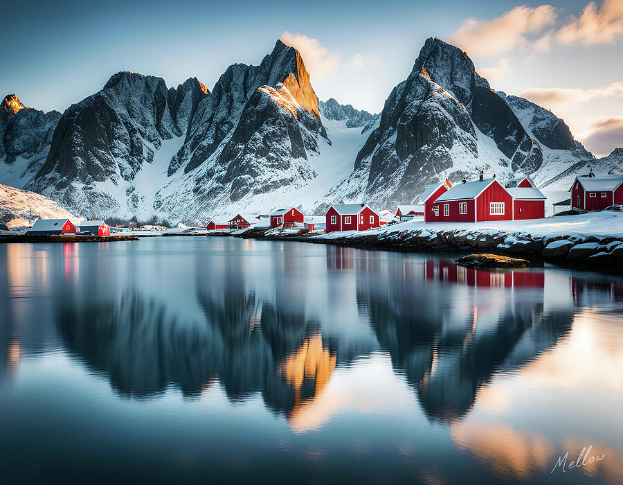 Lofoten Islands, Norway Digital Art by Mellow Art Lofoten Islands, Norway Digital Art by Mellow Art