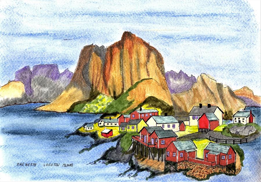 Lofoten Islands Drawing by Paul Meinerth