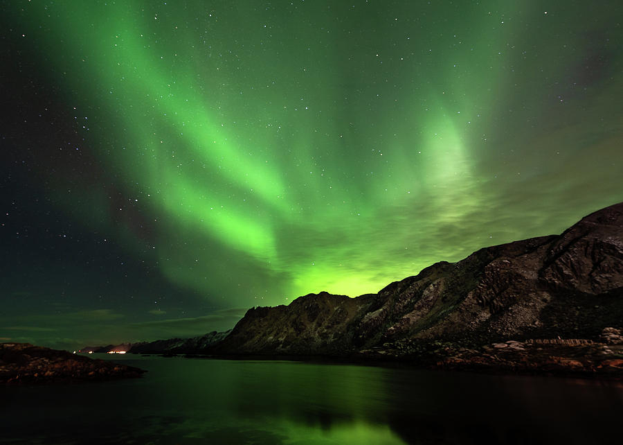 Lofoten northern lights Photograph by Iulian Velea - Fine Art America