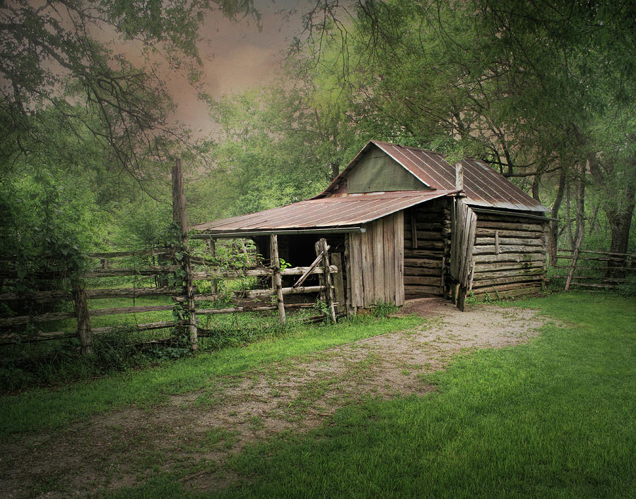 Log Barn Photograph by David and Carol Kelly - Fine Art America