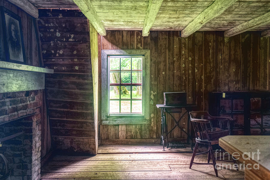 Log Cabin Window Photograph by Cindy Shebley
