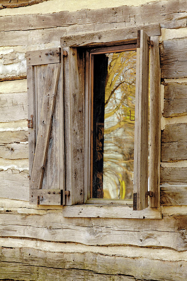 Log Cabin Window  Photograph by Randy Bradley