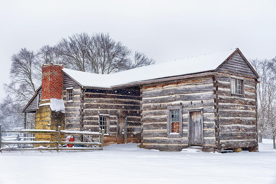 Log Cabin Winter Snow Scene #2360 Photograph By Susan Yerry - Fine Art 