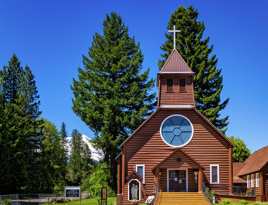 Log Church in McCloud CA Photograph by Carolyn Derstine - Fine Art America