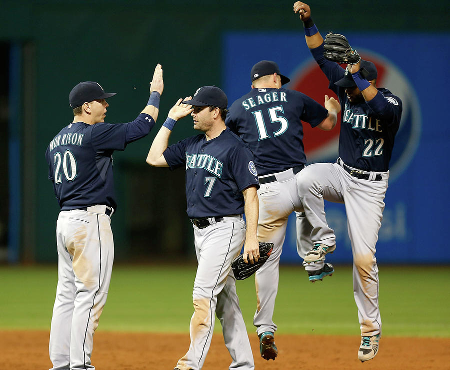 Logan Morrison, Seth Smith, and Kyle Seager Photograph by Kirk Irwin