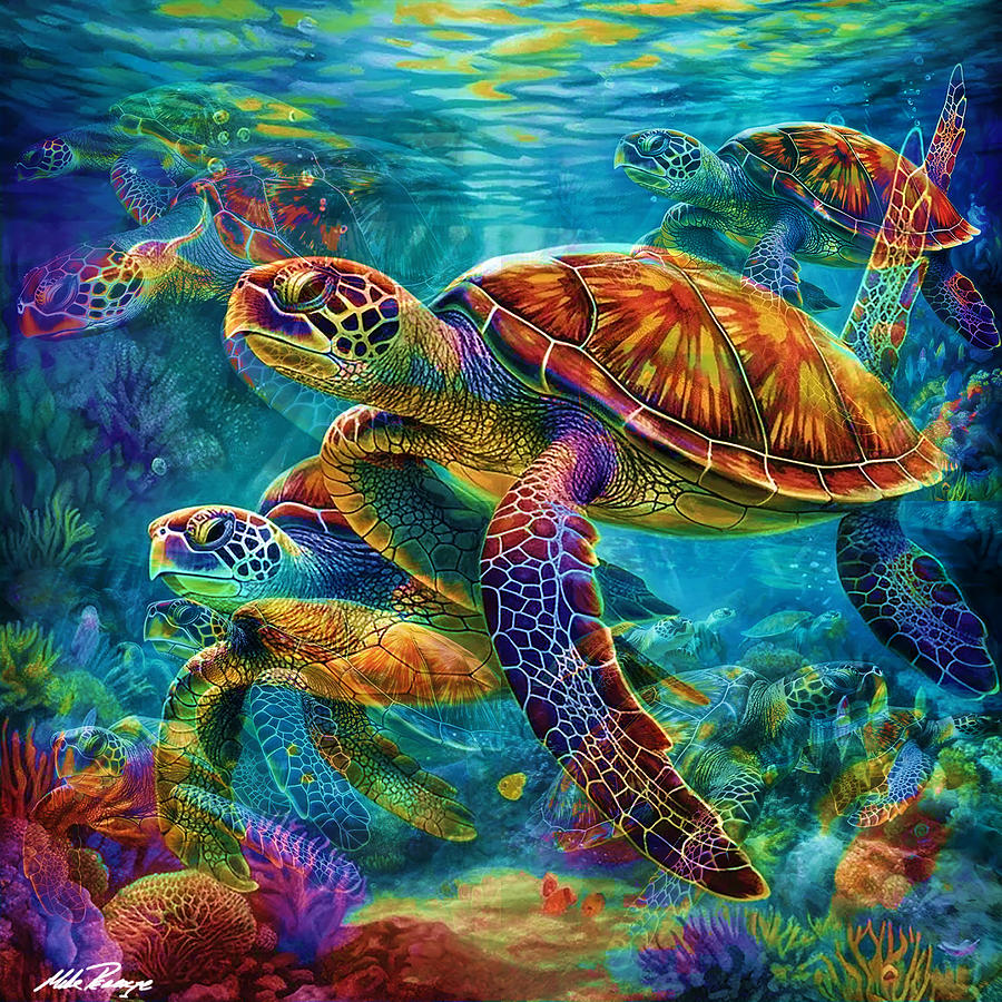 Loggerheads Digital Art by Mike Peconge