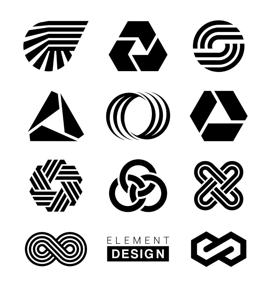 Logo Elements Design Drawing by Artvea