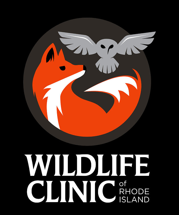 Logo with white text Digital Art by Wildlife Clinic of Rhode Island