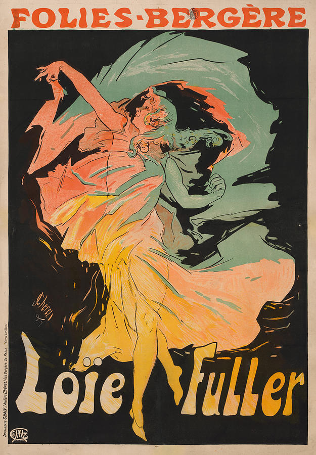 Performer Drawing - Loie Fuller by Jules Cheret