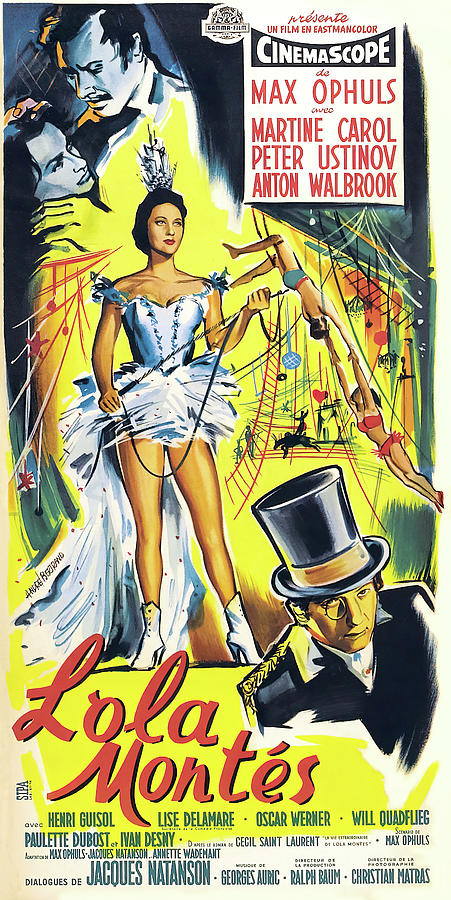Lola Montes, 1955 - art by Andre Bertrand Mixed Media by Movie World Posters