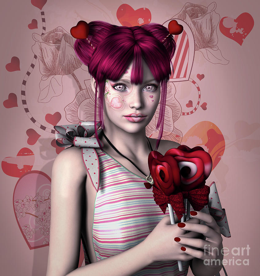 Lollipop Girl Digital Art