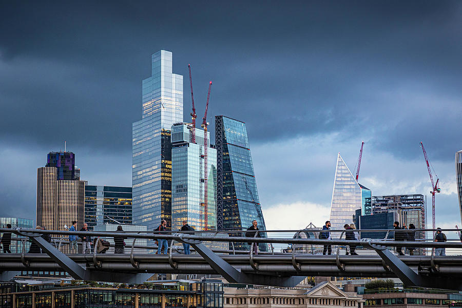 London Photograph - London and the Millennium Bridge by Chris Dutton