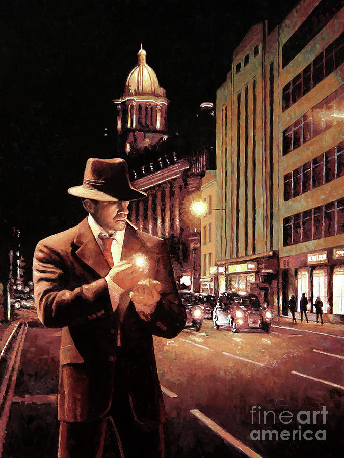 Edward Hopper Painting - London At Night by Theo Michael