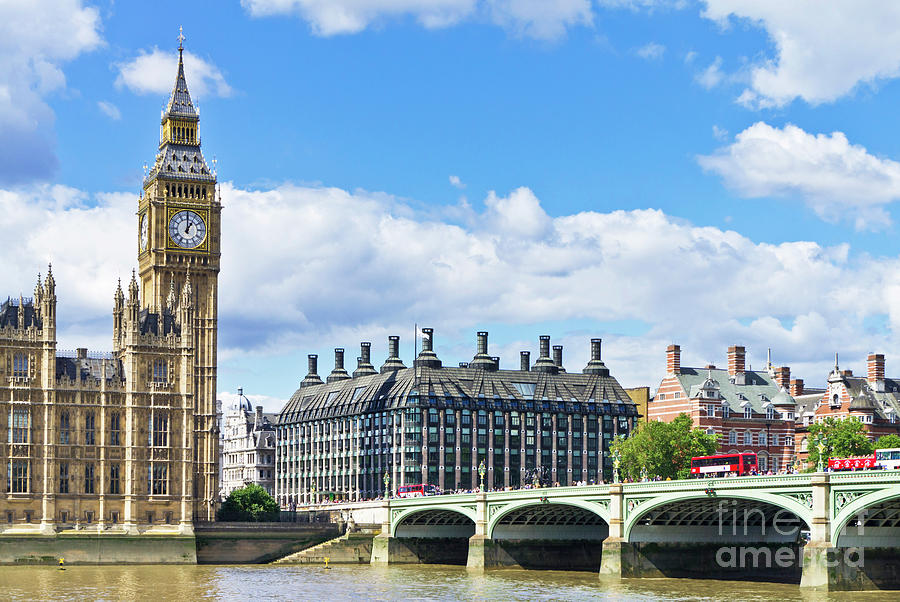 London Big Ben and Westminster bridge, England Photograph by Neale And Judith Clark