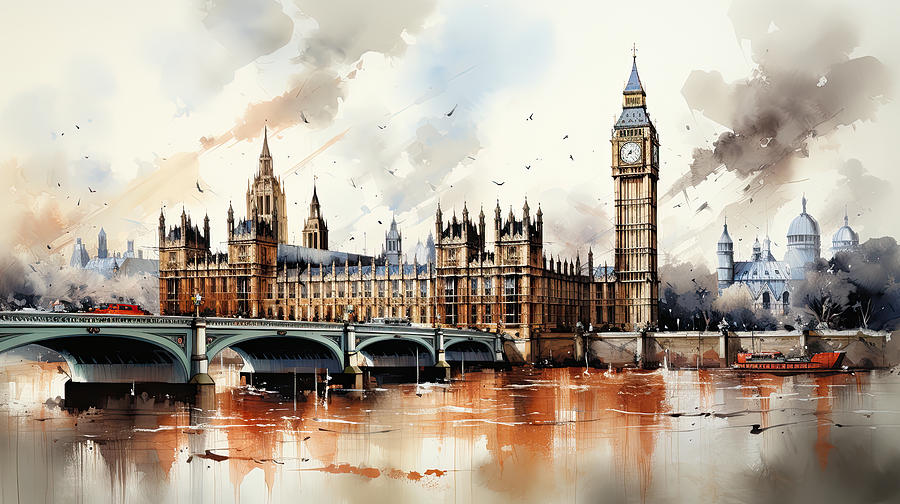 London Big Ben Digital Art by Evie Carrier
