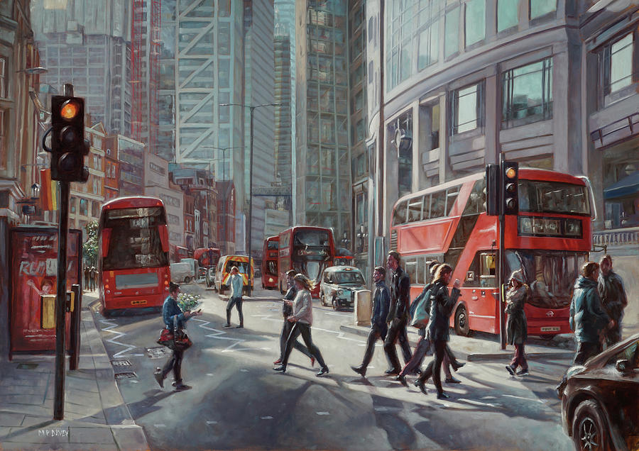 London Painting - London Bishopsgate by Martin Davey