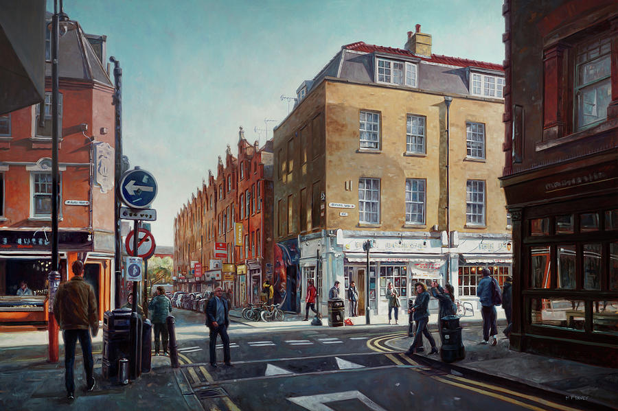 London Brick Lane  Painting by Martin Davey