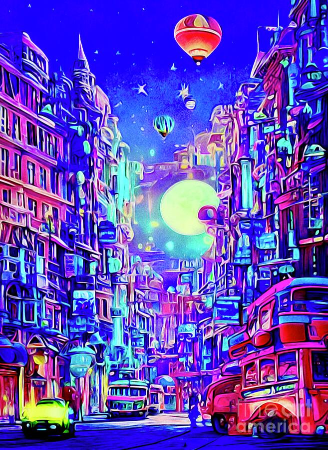 London By Balloon Digital Art