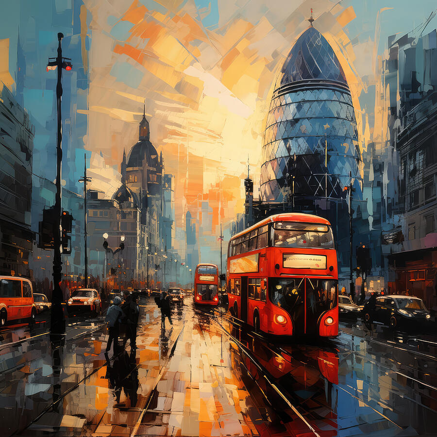 London Painting - London City by My Head Cinema