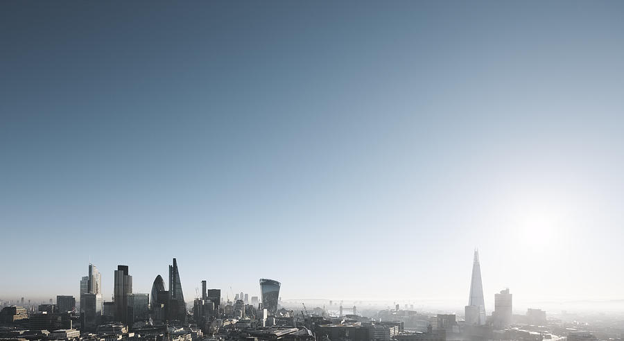 London city skyline on a misty morning Photograph by Gary Yeowell