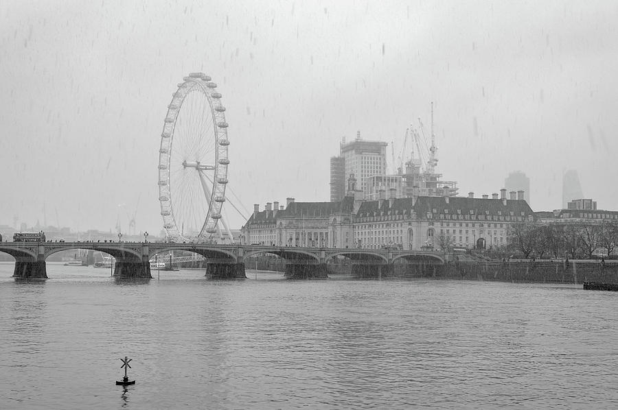 London during a snowy day Photograph by Angelo DeVal