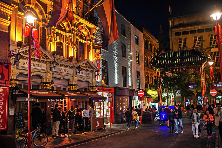 London England Chinatown Gate  Macclesfield St Dehems Nightlife Photograph by Toby McGuire