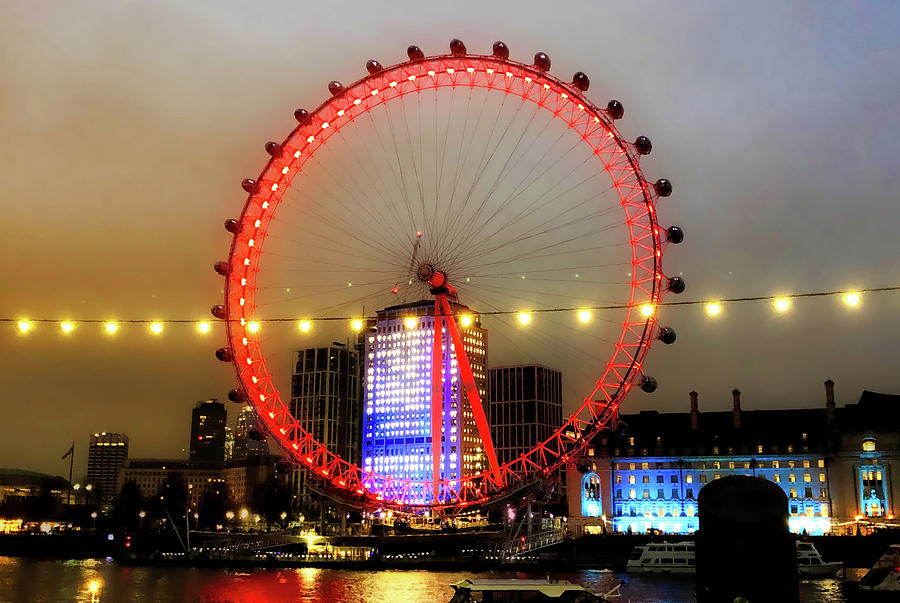  London Eye at Night 2 Photograph by Jim Albritton