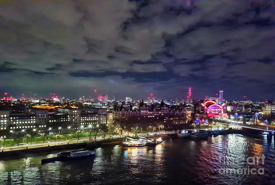 London Eye Views at Night 7 1 24 Photograph by Francesca Mackenney