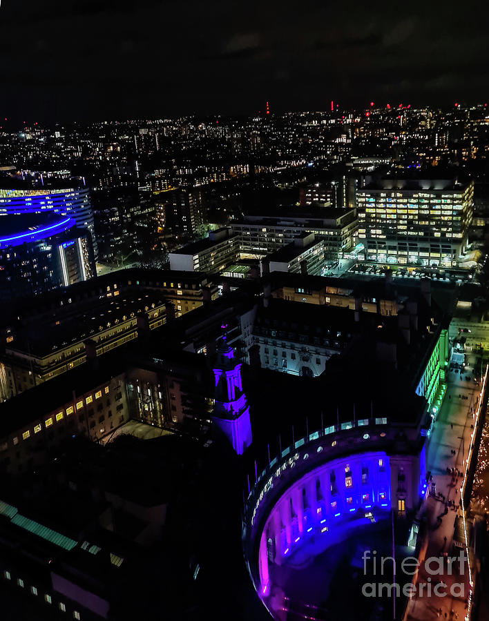 London Eye Views at Night Southbank Photograph by Francesca Mackenney