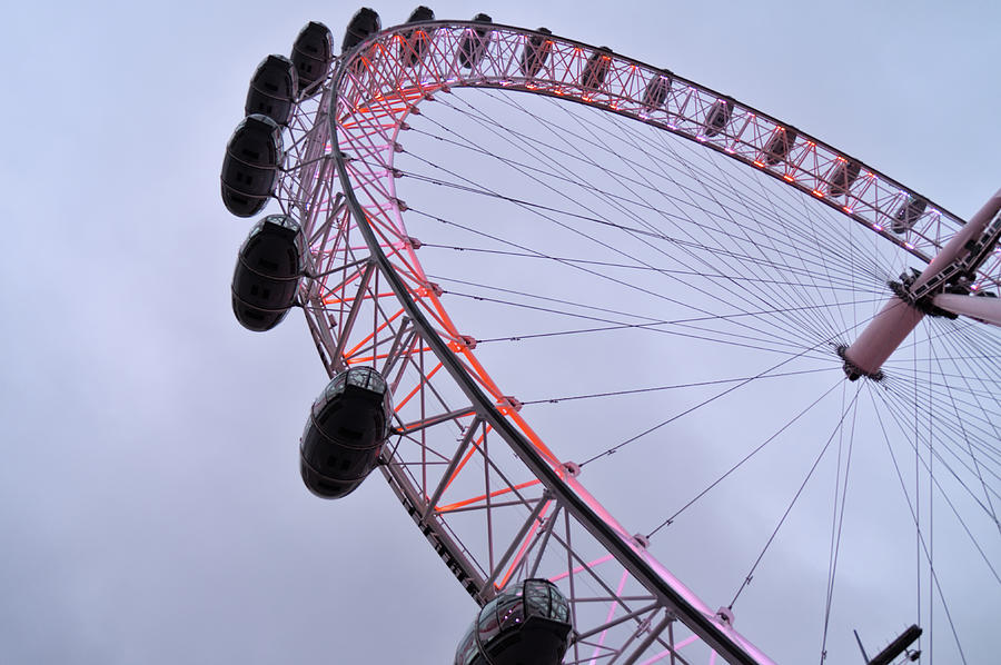 London Ferris Wheel at Dusk Photograph by Angelo DeVal